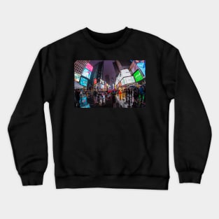 Rainy night in Times Square New York City Crewneck Sweatshirt